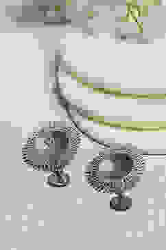 Oxidised Gold Brass Danglers image number 2