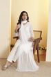 White Lace Straight Chamundi Chiffon Kurta Set