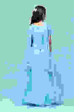 Blue Polyester Embroidered Suit Set image number 4