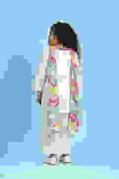 White Cotton Solid Straight Suit Set image number 4