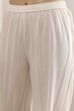 Off White Polyester Straight Dyed Suit Set image number 2