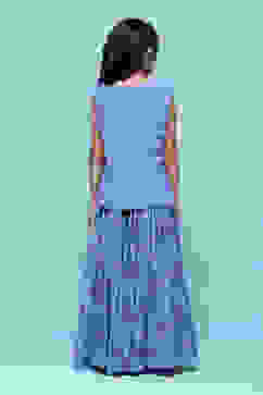 Purple Cotton Straight Printed Kurta Skirt Suit Set image number 4