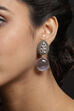 Light Purple Oxidised Earrings image number 3