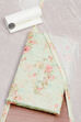 Peach Chanderi  Printed Unstitched Suit Set image number 3