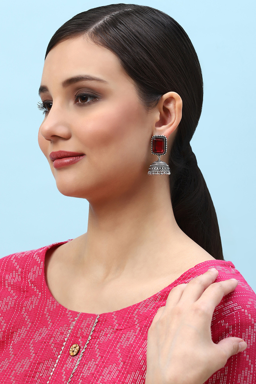 Red Brass Earrings image number 3