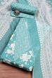 Rama Green Cotton Screen Print Unstitched Suit Set image number 0