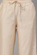 Peach Nude Viscose Straight Suit Set image number 2