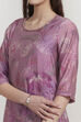 Lavender Floral Printed Straight Kurta Set image number 1