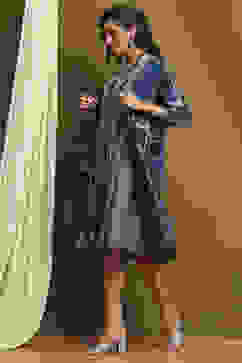 Blue Rayon Straight Set image number 2