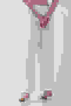 White Solid Straight Palazzos image number 5