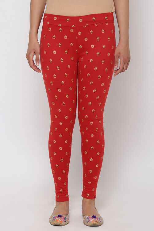 Beige Cotton Leggings image number 0