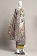 Grey Muslin Unstitched Suit Set image number 0