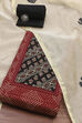 Black Cotton Blend Hand Block Print Unstitched Suit Set image number 0