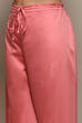 Mustard Cotton Blend Straight Yarndyed Kurta Palazzo Suit Set image number 2