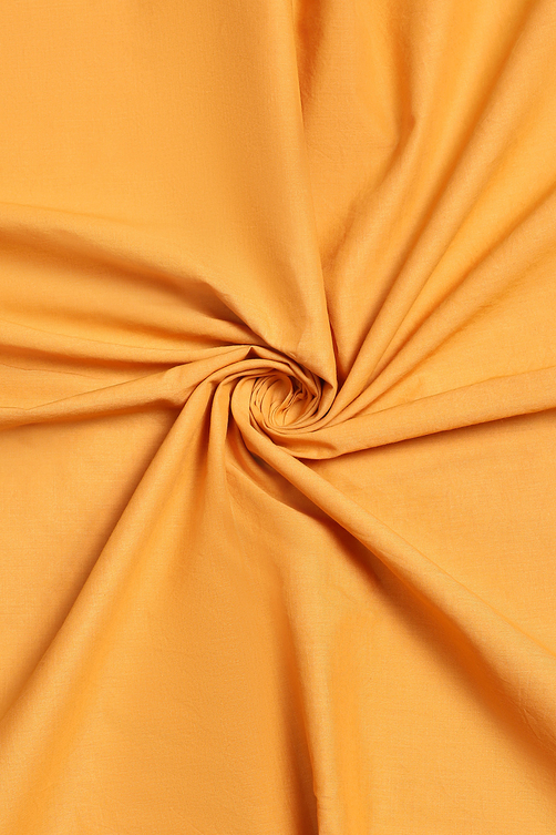 Beige and Yellow Chanderi Handloom Unstitched Suit Set image number 3