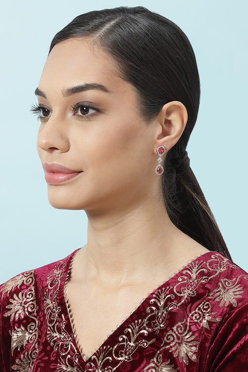 Red Brass Earrings image number 3