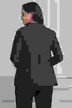 Coral & Black Polyester Embroidered Jacket image number 3