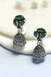Green Brass Jhumka image number 0