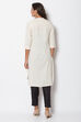 Orange Cotton Flax Front Open Solid Kurta image number 4