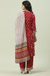 Charcoal LIVA A-Line Kurta Palazzo Suit Set image number 4