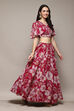 Yellow Polyester Straight Printed 2 Piece Set image number 5
