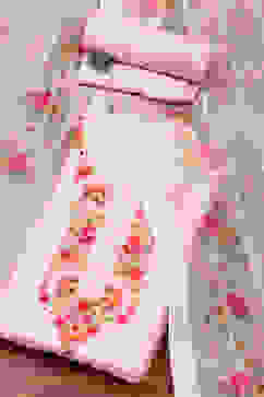 Off White Chanderi Machine Embroidered Unstitched Suit Set image number 0