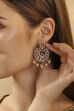White Gold-Plated Brass Pearl Chaandbali image number 1