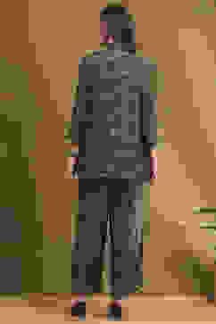 Sage Green Hand-Block Printed Straight Co-ord Set image number 4