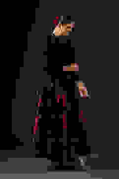 Rohit Bal Black Cotton Silk Anarkali Printed Suit Set image number 8