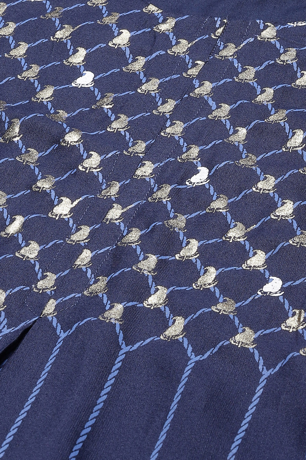 Plum Printed Rayon Straight Kurta Regular Pants Suit Set image number 1