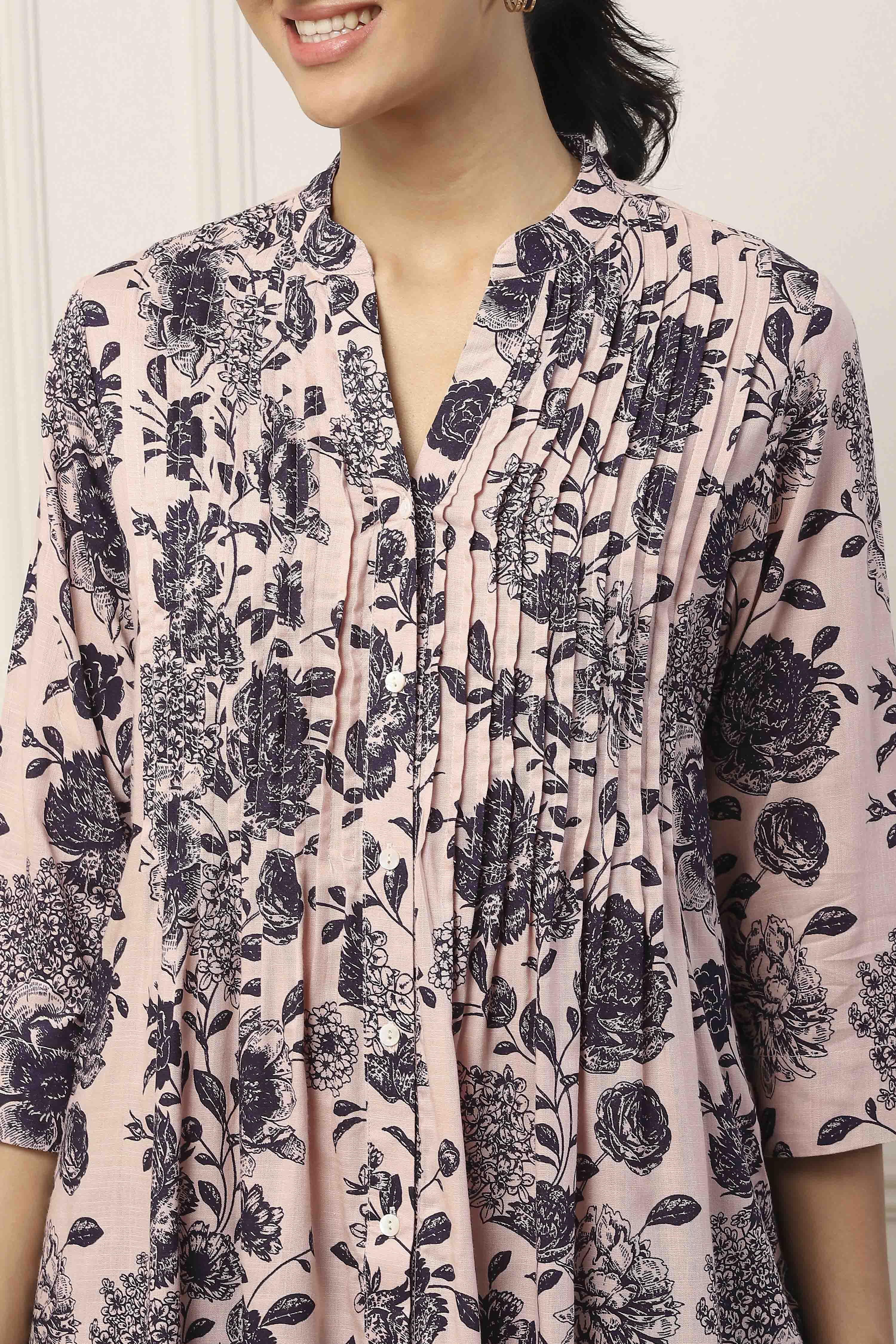 Beige Viscose Rayon Straight Kurta image number 1