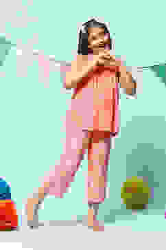 Coral Rayon Printed Sleepwear image number 0