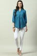 White Cotton Blend Solid Churidar image number 5
