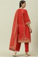 Teal Green Printed Cotton Straight Suit Set image number 4
