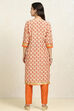 Light Green Cotton Handloom Unstitched Suit Set image number 5
