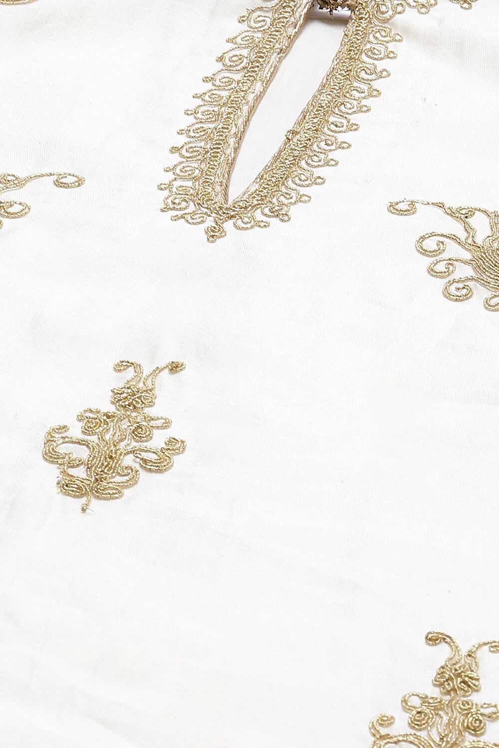 Rohit Bal Yellow Cotton Silk Straight Yarndyed Suit Set image number 1