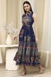 Indigo Cotton Tiered Dress image number 2