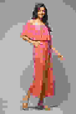 Pink LIVA Printed Jumpsuit image number 4