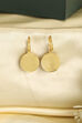 Pink Gold Plated Brass Floral Studded Drop Earrings image number 5