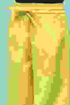 Yellow Cotton Twill Jogger Pants image number 1