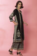 Black And Off White Viscose Printed Kurta image number 3