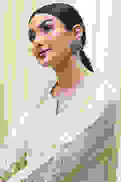 White Oxidised Circular Studs image number 3