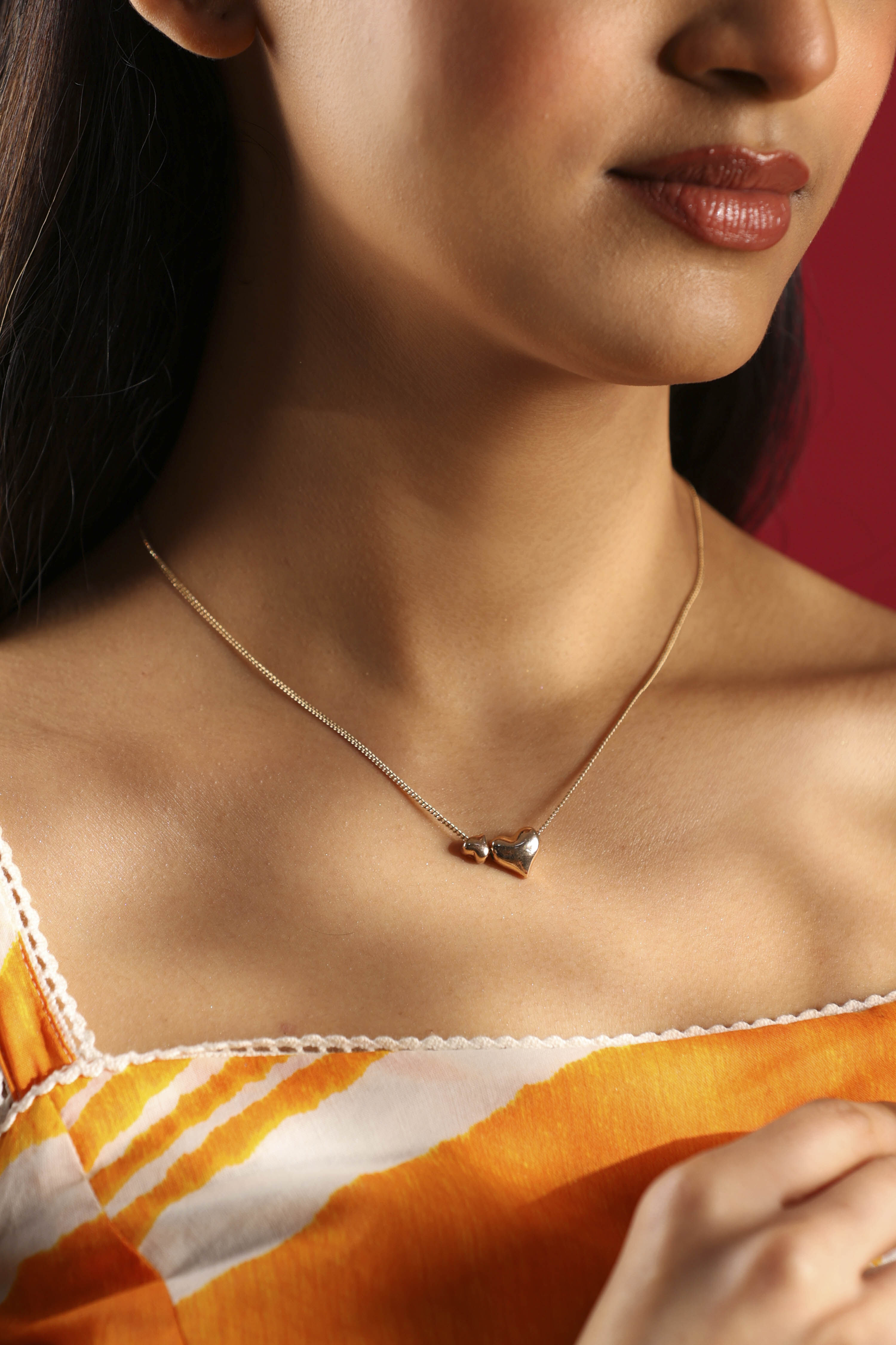 Gold Brass Necklace image number 1