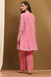 Pink Embroidered Kalidar Suit Set image number 4