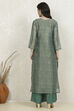 Orange Chanderi Unstitched Suit Set image number 5