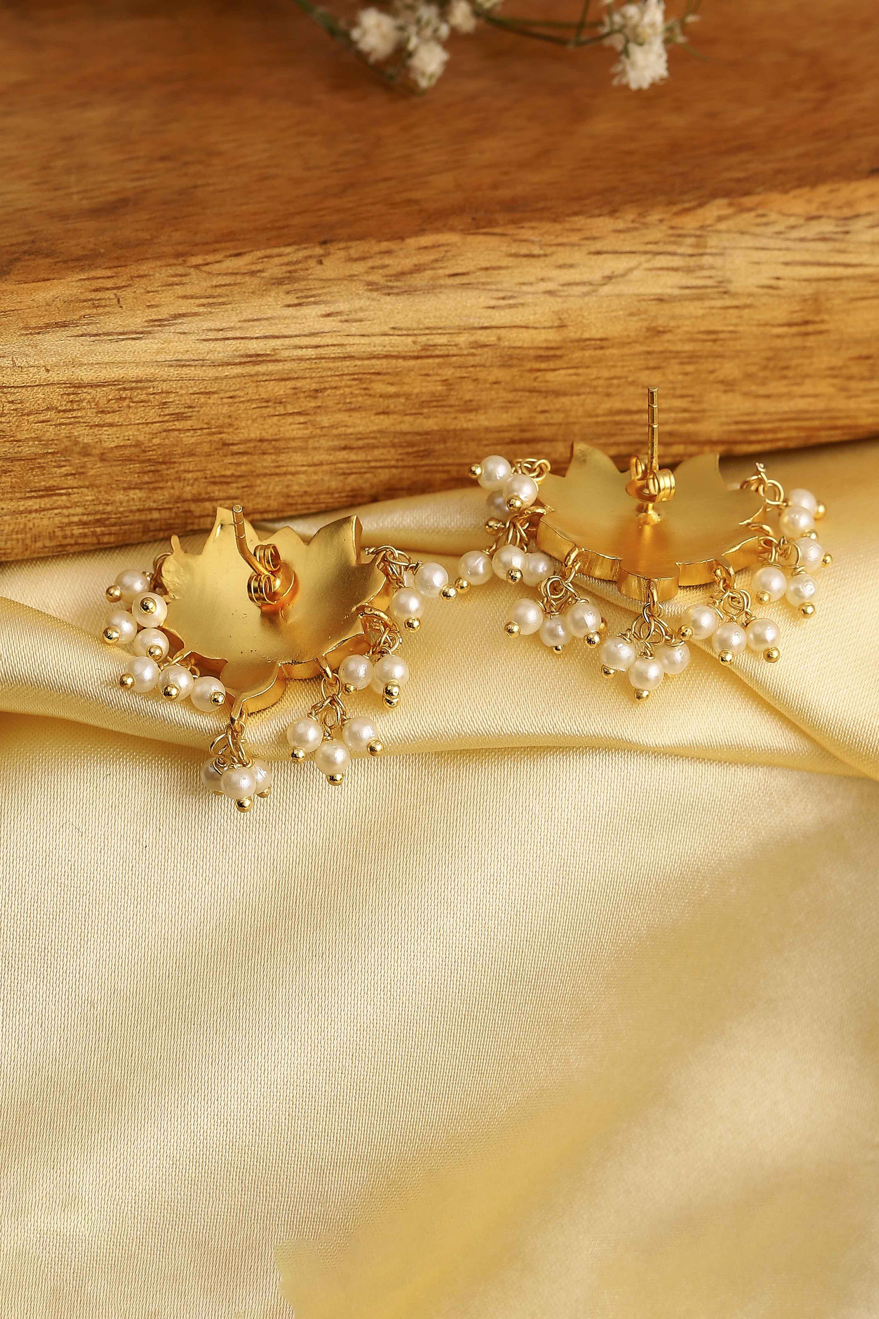 Navy Stone Earrings image number 2
