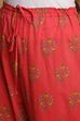 Turquoise Cotton A-Line Kurta Palazzo Suit Set image number 2