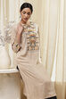 Beige Printed Straight Kurta image number 6