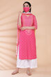 Black Cotton Straight Kurta Flared Palazzo Suit Set image number 5