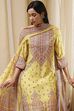 Green Modal Printed Straight Suit Set image number 7